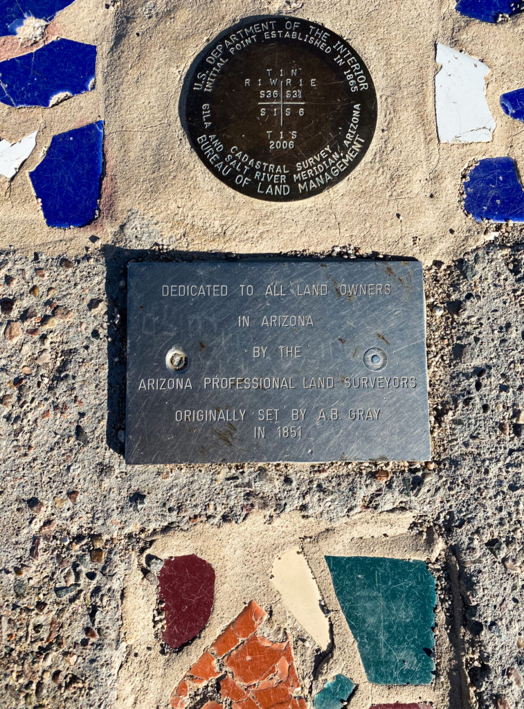 Arizona Professional Land Surveyors marker set 1851