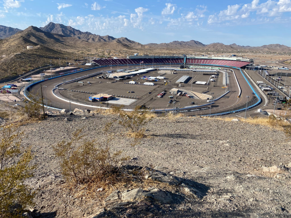 Phoenix Raceway from Marker Hill in Avondale, AZ