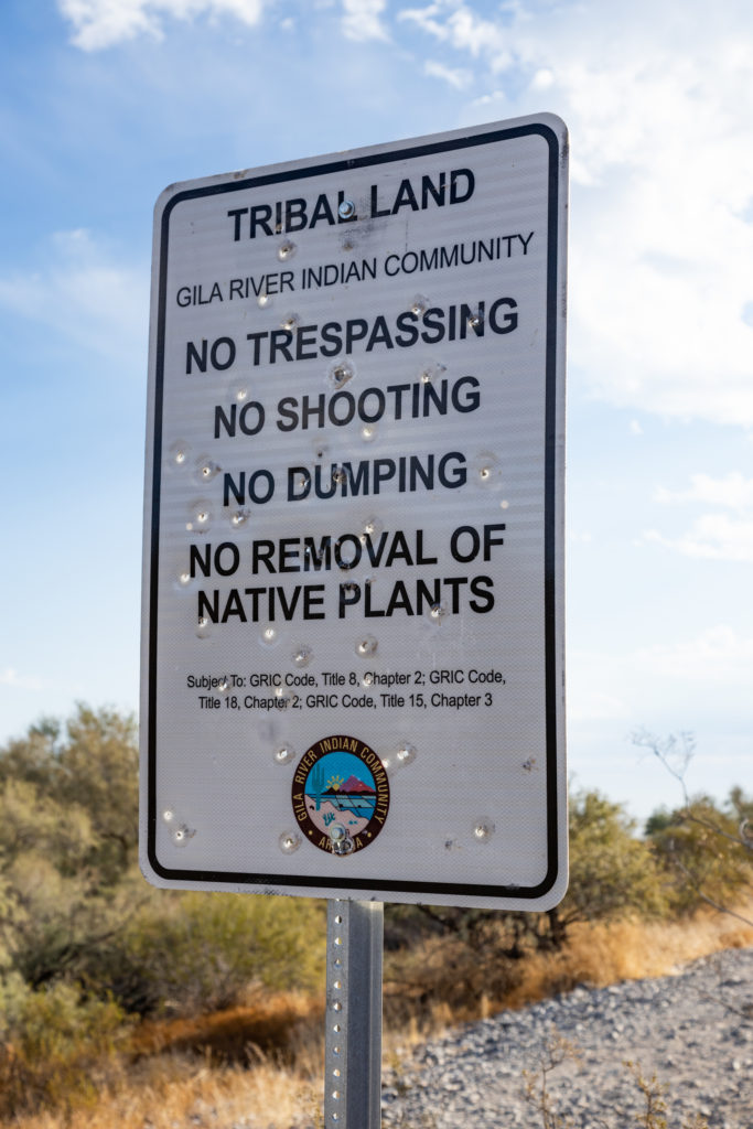 Avondale Tribal Land signpost