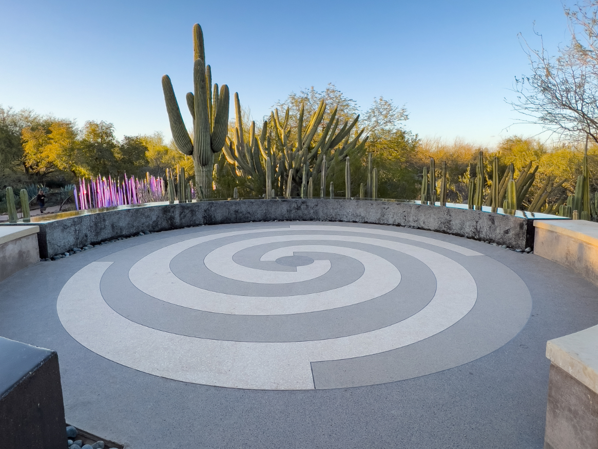 Desert Botanical Garden Labyrinth with Chihuly Exhibit