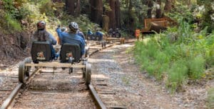 Mendocino County railbikes fort bragg Skunk Train
