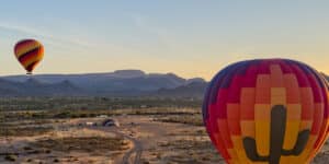 hot air balloons over scottsdale