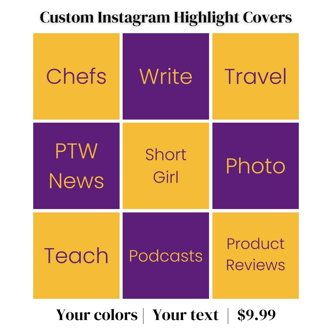 Custom Instagram Highlight Covers