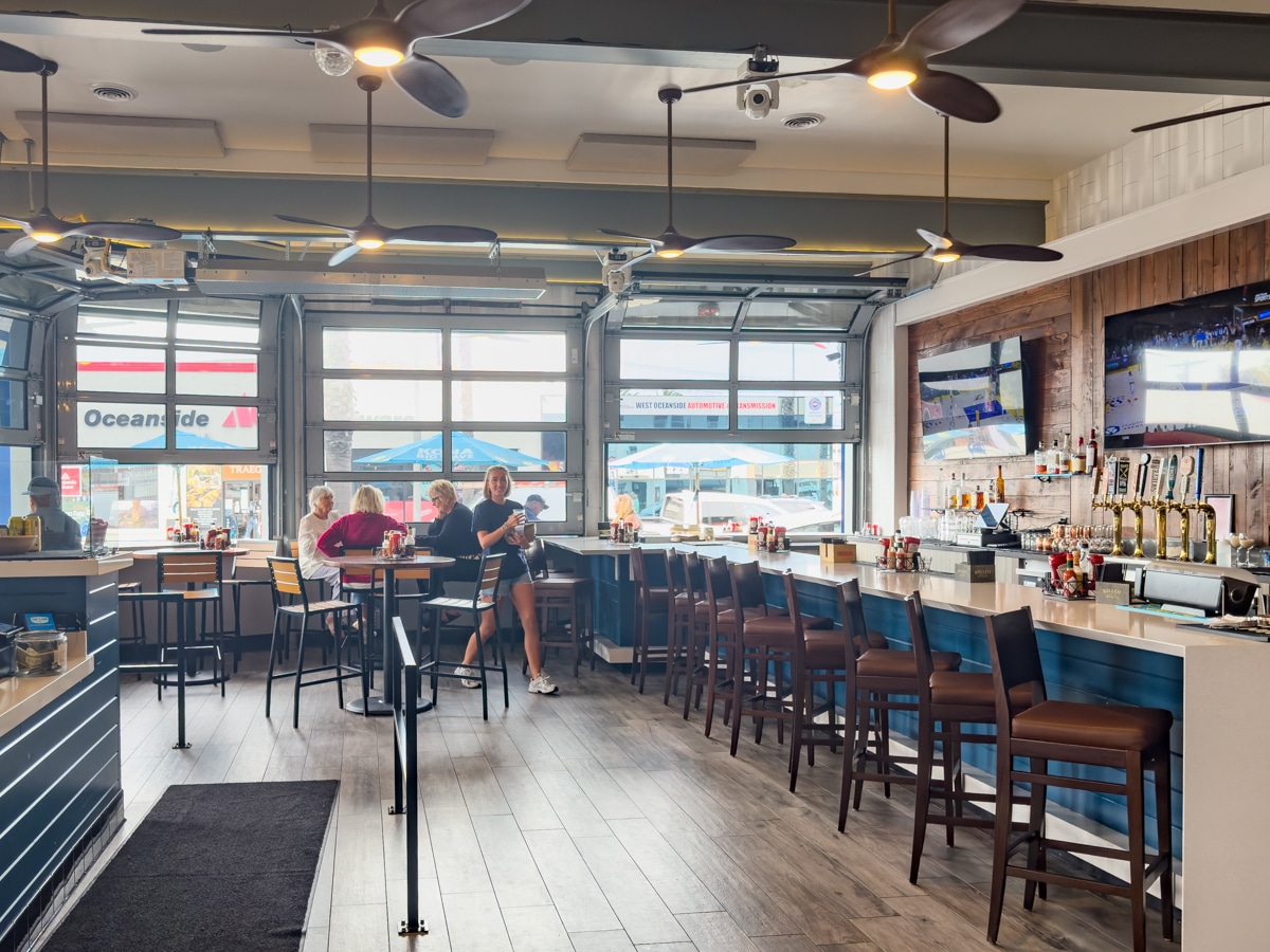 Best places to eat in Oceanside - The Fish Shop interior.
