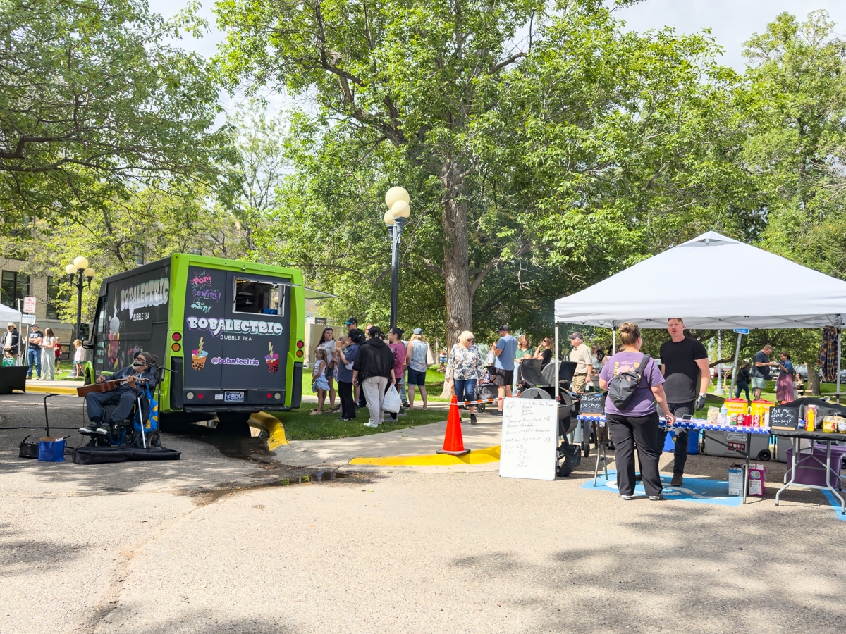 Vendors at the Farmers' Market in Great Falls.