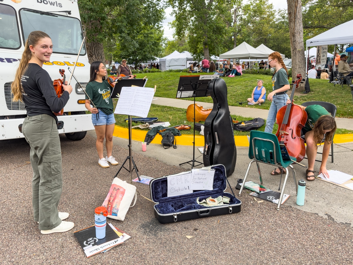 CMR Orchestra performing at Farmers' Market