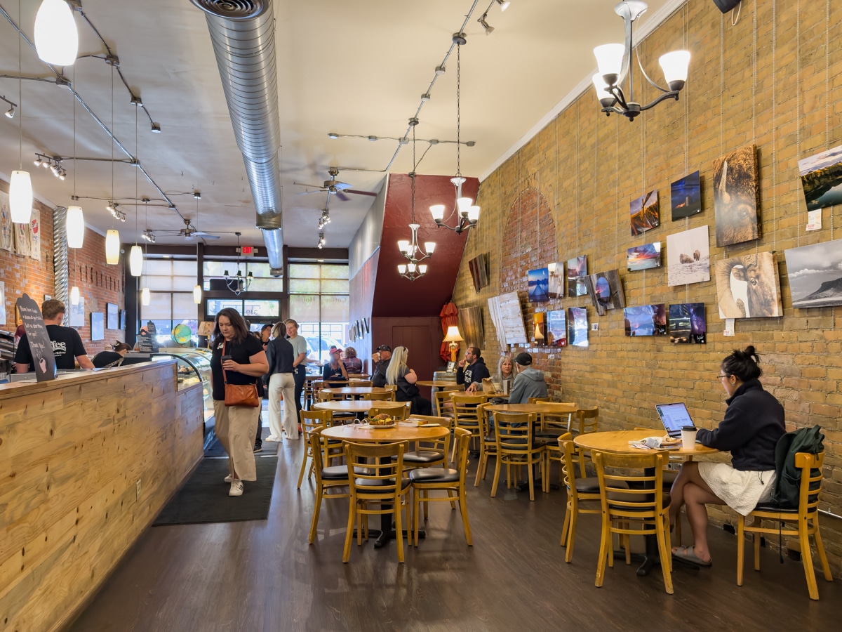 Electric City Coffee and Bakery interior in Great Falls