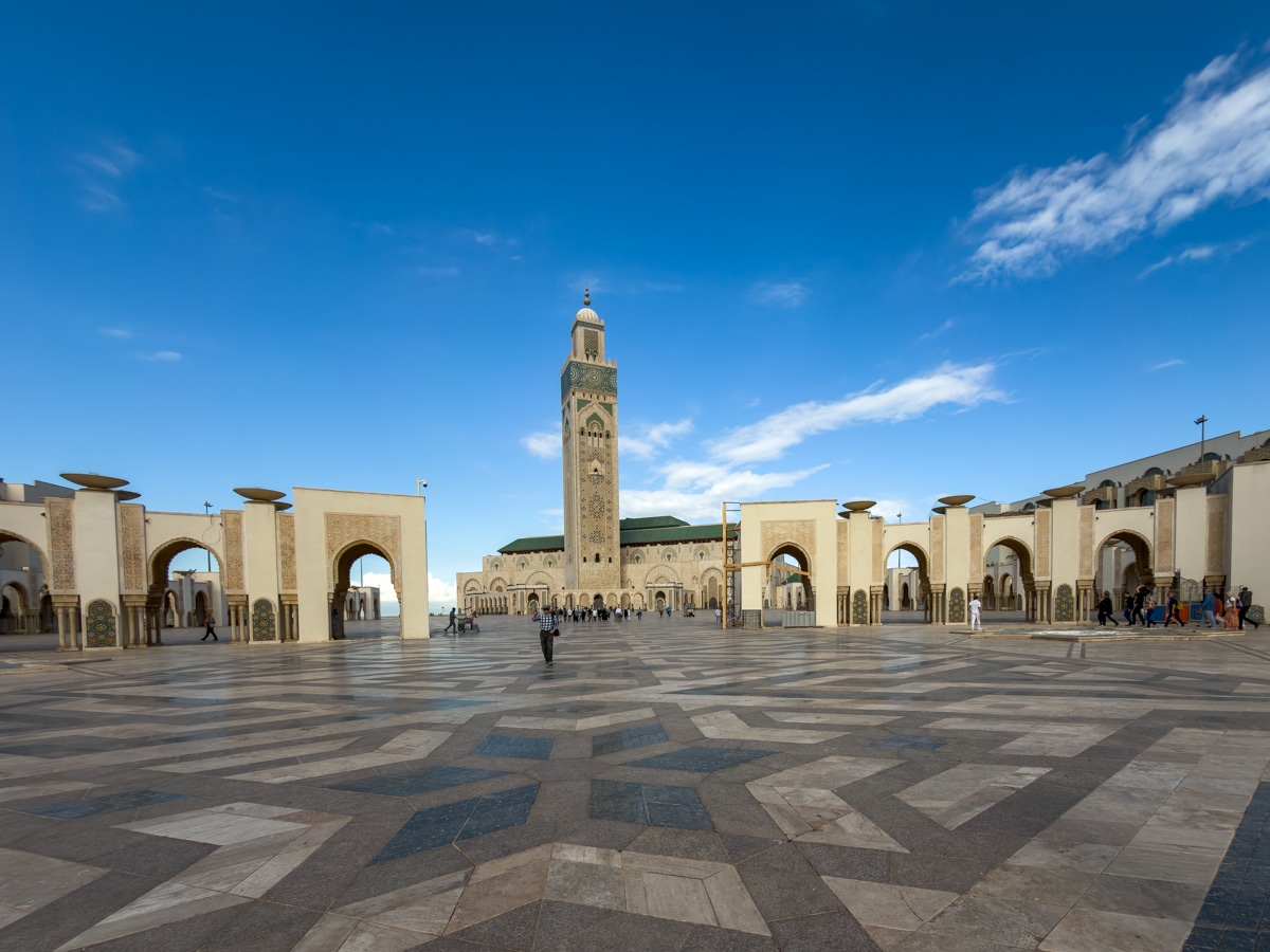 Exterior of Hassan II Mosque