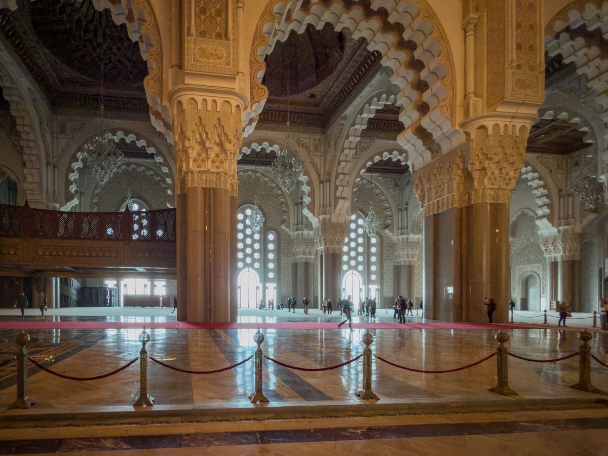 Interior entrance to Hassan II Mosque