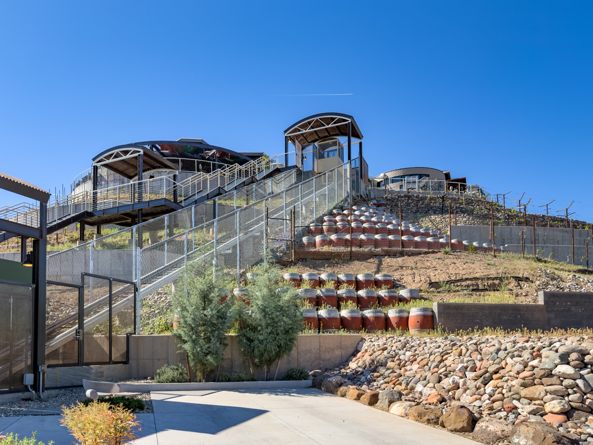 Merkin Vineyards Hilltop Winery & Trattoria funicular entrance