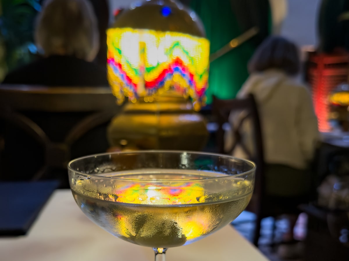 Martini reflections at Rick's Café.