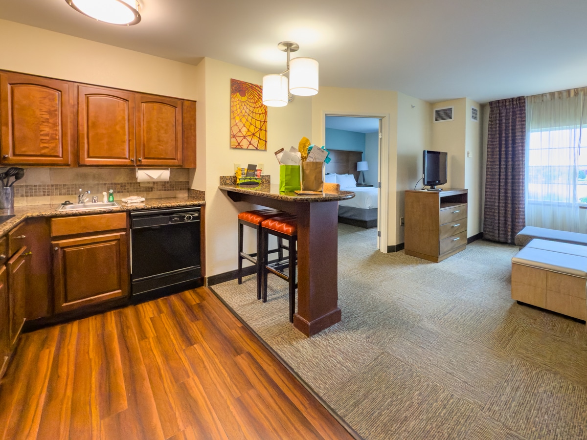 River view 4th floor suite at Staybridge Suites