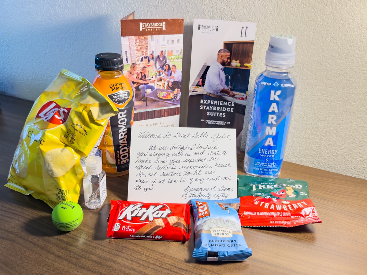 Staybridge Suites welcome swag