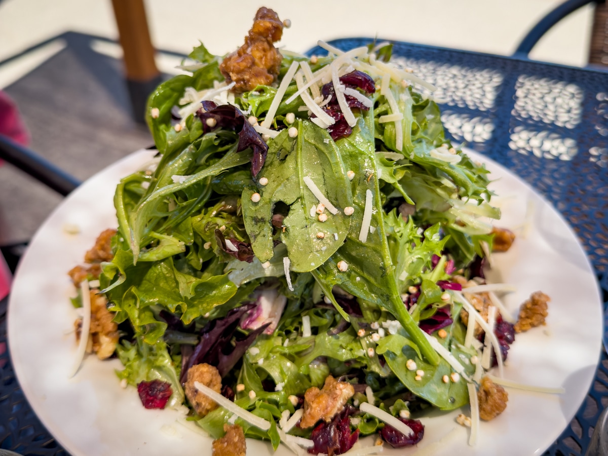 Towering salad at Westbrook Winery in the Walla Walla Valley